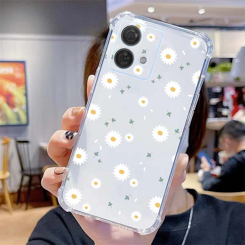 EDGE 40Neo World of Flowers Przezroczyste etui na telefon do Motorola Moto Edge 40Neo 40 50Pro 30 30Pro 30Neo E32 E22 E20 E13 E7 Cover
