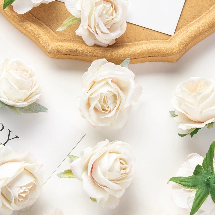 Künstliche Blumen Flanell Rosen Home Room Decorati Festival Scrapbooking Handwerk Kranz Hochzeit Braut Zubehör Ausverkauf Diy – Detail 2