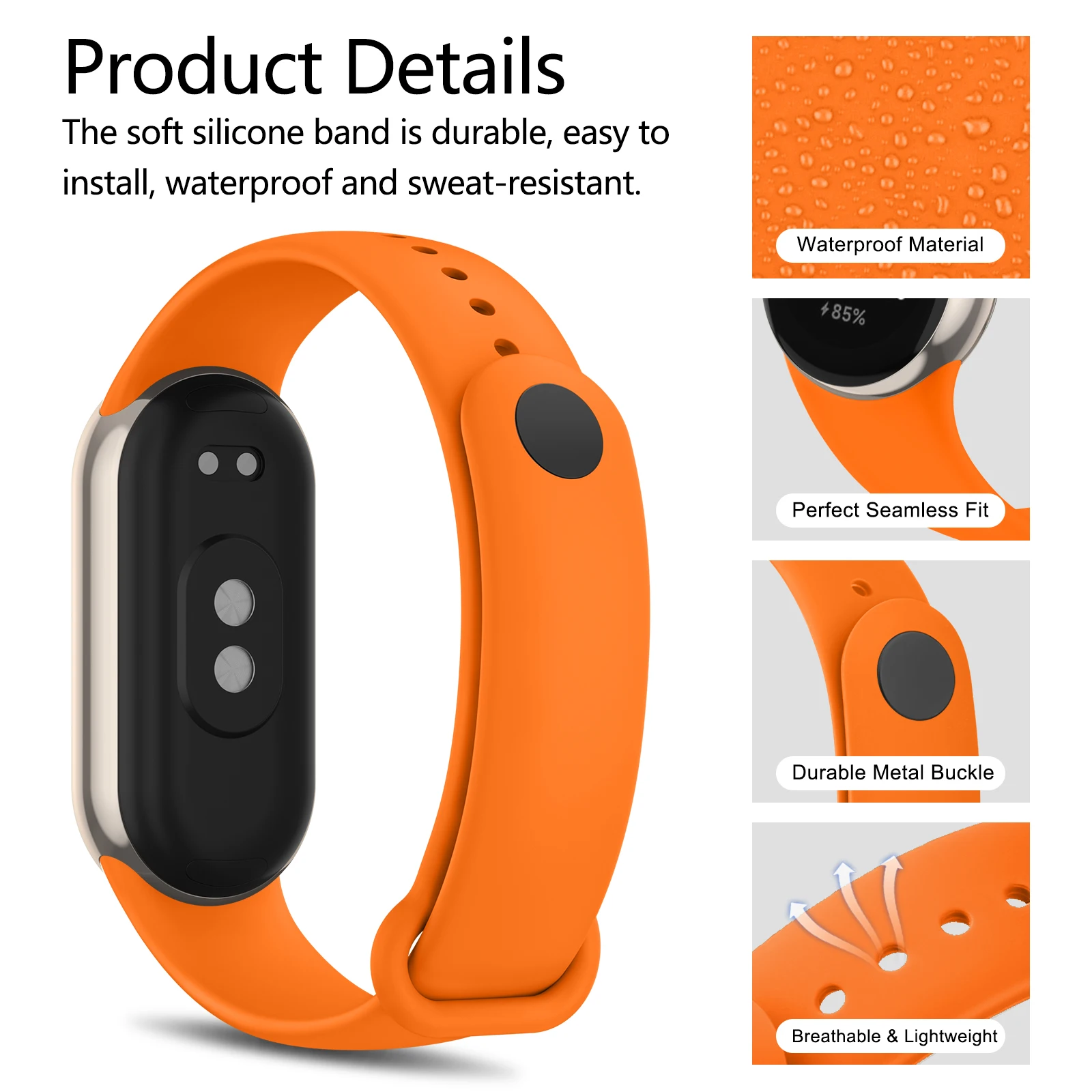 حزام من البولي يوريثان لـ Xiaomi Mi band 8 9 NFC Sport سوار بديل لـ Xiaomi Mi Band 8 9 ملحقات حزام الساعات الذكية المقاومة للماء