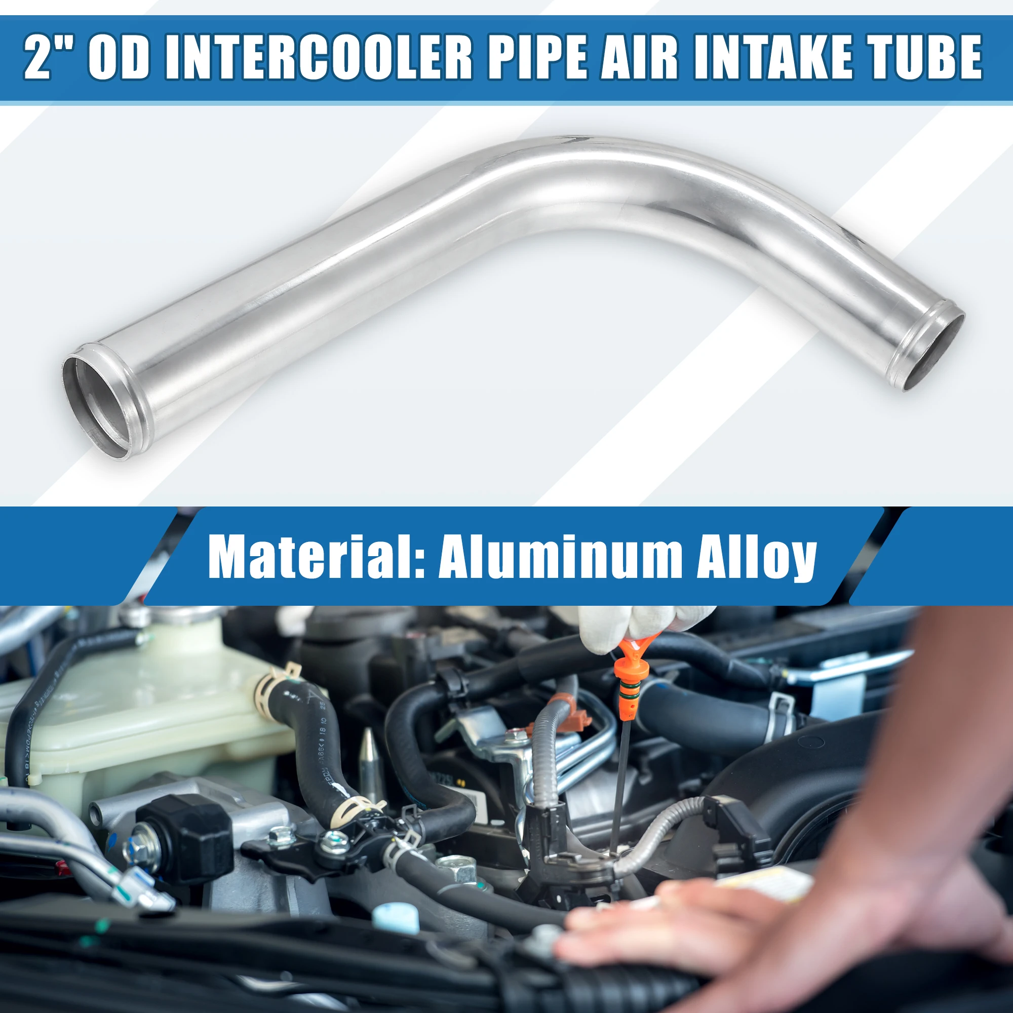 

UXCELL Universal Air Intake Tube 90 Degree 500mm Length 51/57/63/70/76mm OD Bend Elbow Intercooler Pipe for Auto Car Accessories