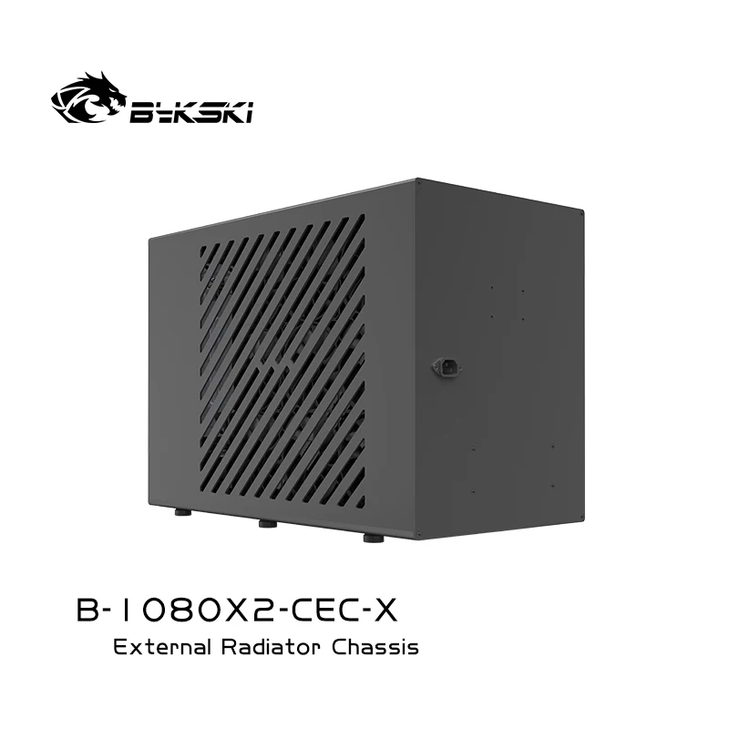 Bykski B-1080X2-CEC-X, External Water-cooled Case , 2X1080 Copper Radiator 46mm Thick，8000W Heat Dissipation Capacity Server AI