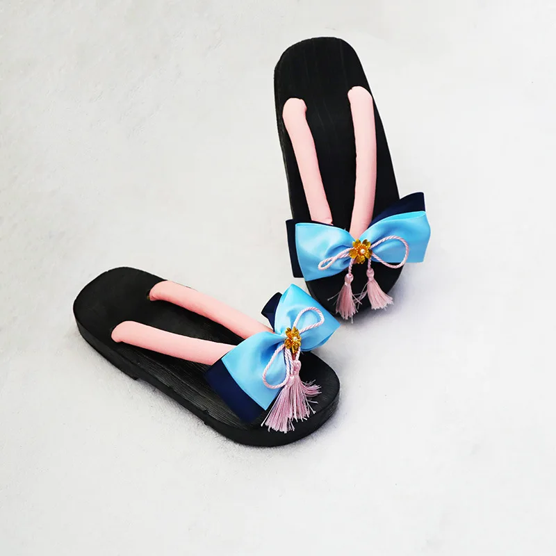 Kamisato Ayaka cos Shoes Genshin Impact cosplay Game Characters Clogs Accessories Slippers Halloween Summer Daily