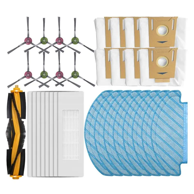 

【Популярные товары 2026】Совместимые аксессуары для робота-пылесоса Ecovacs Debot N10/N10 Plus: роликовая и боковые щетки, HEPA-фильтр, салфетки для влажной уборки, мешки для сбора пыли