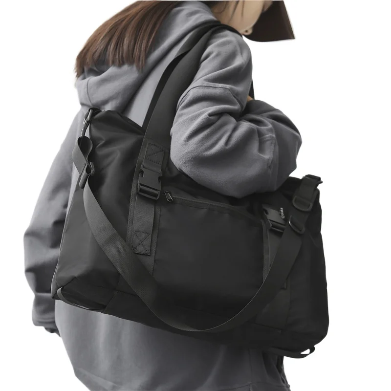 

Unisex Travel Shoulder Bag Large Capacity Portable Nylon Crossbody Luggage Bag Business Trip Yoga Exercise Fitness Tote Bag