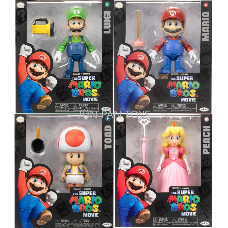 

Original The Super Mario Bros Movie Action Figures Series 1 Mario Princess Peach Luigi Toad Figure with Accessory Childrens Toys