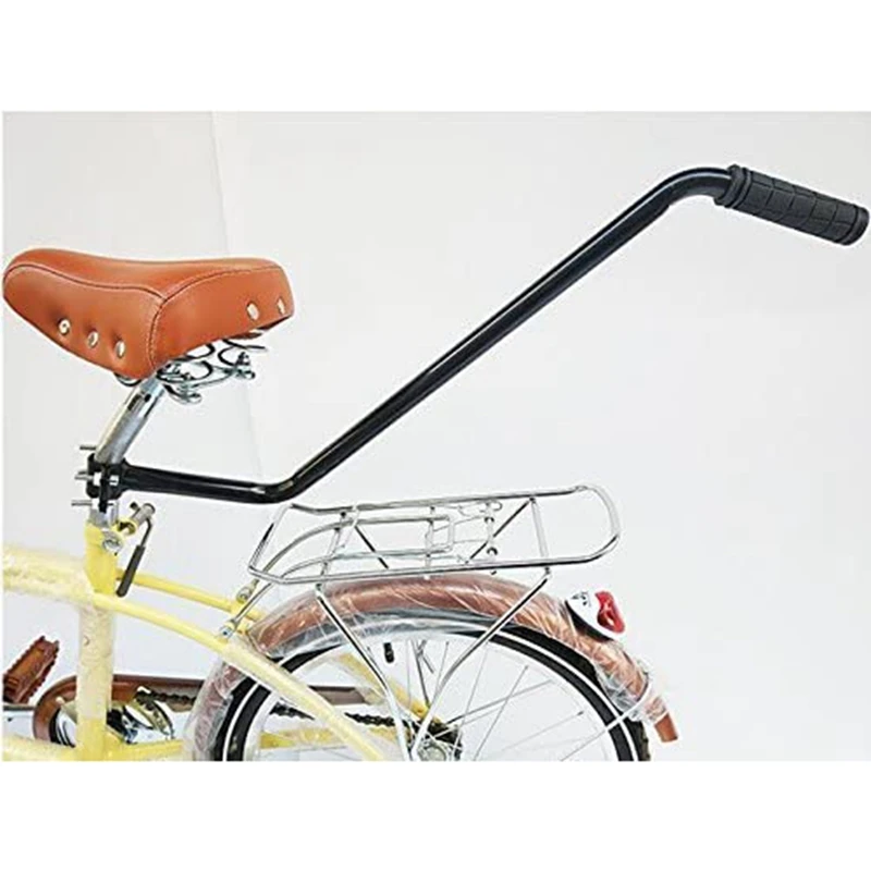 -PQWN Bike Training Push Grab Balance Handlebar Bicycle Trainer Handle For Kids Children Cycling Bike Tool