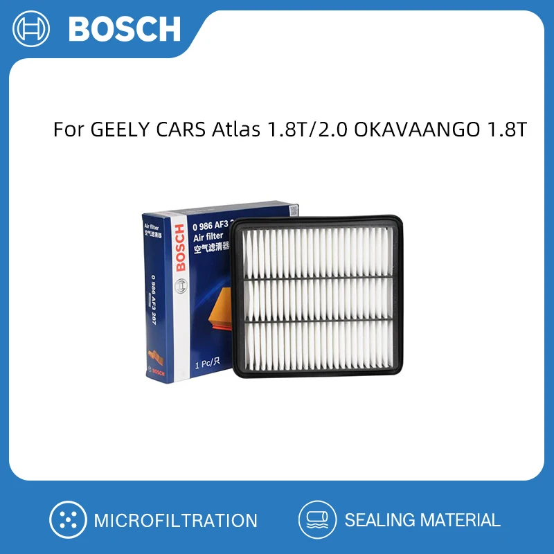 BOSCH Air Filter For GEELY CARS Atlas 1.8T/2.0 OKAVAANGO 1.8T Replacement Auto Accessories 1016012725