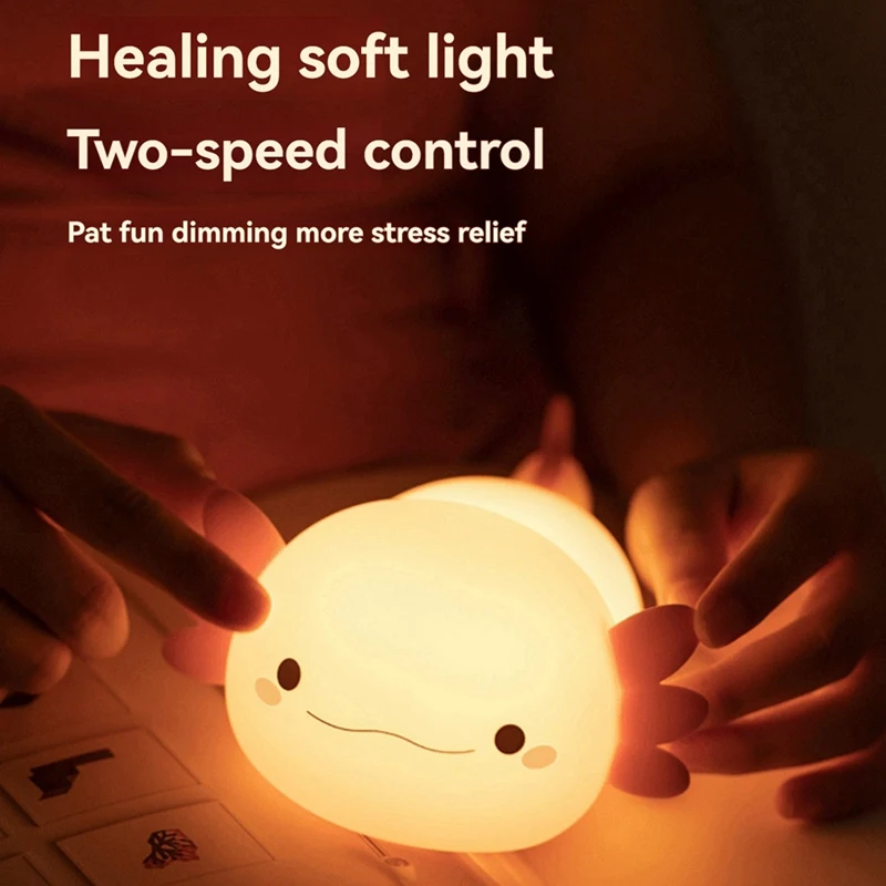 AB09-Salamander Hexagonal Dinosaur Night Light Cute Bedroom Breastfeeding Eye Protection Patting Light Salamander Night Light