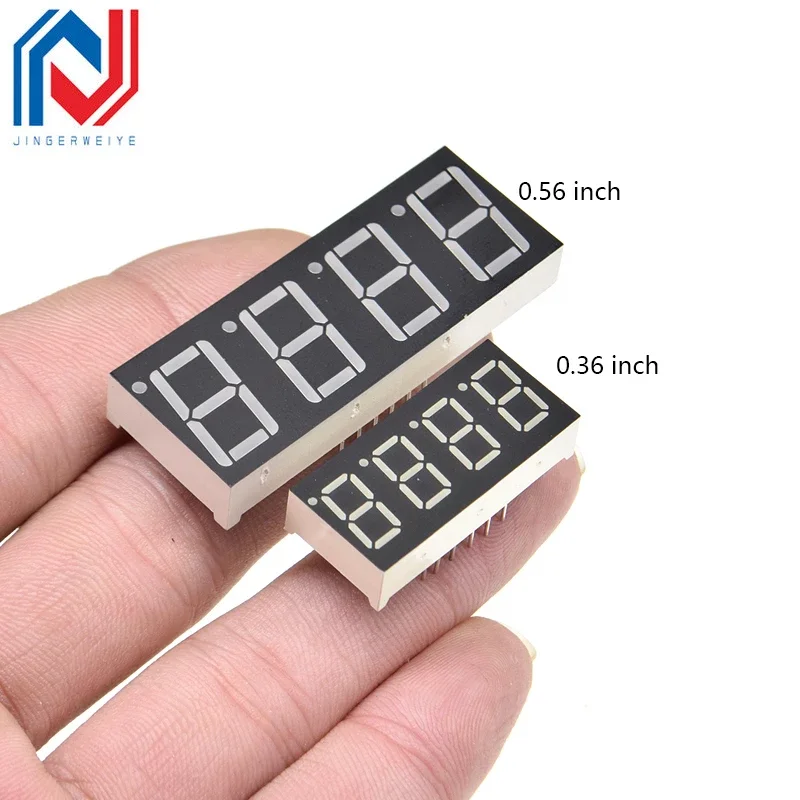 5PCS 0.28/0.36/0.4/0.56 inch 0.36inch 7 Segment 1/2/3/4 bit Red Digital Tube Common Cathode/Anode LED Digit Display 1bit/2bit