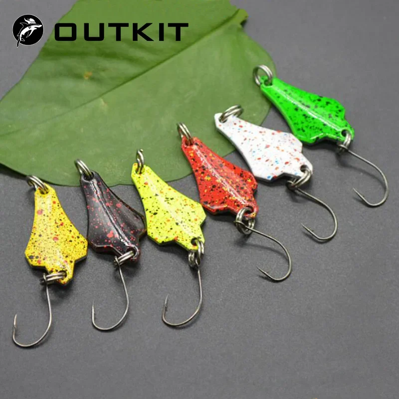 OUTKIT Cucharas señuelo para trucha giratorias con lentejuelas