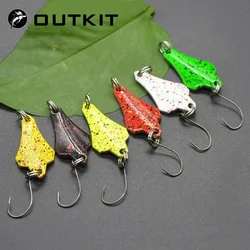 OUTKIT Cucharas señuelo para trucha giratorias con lentejuelas
