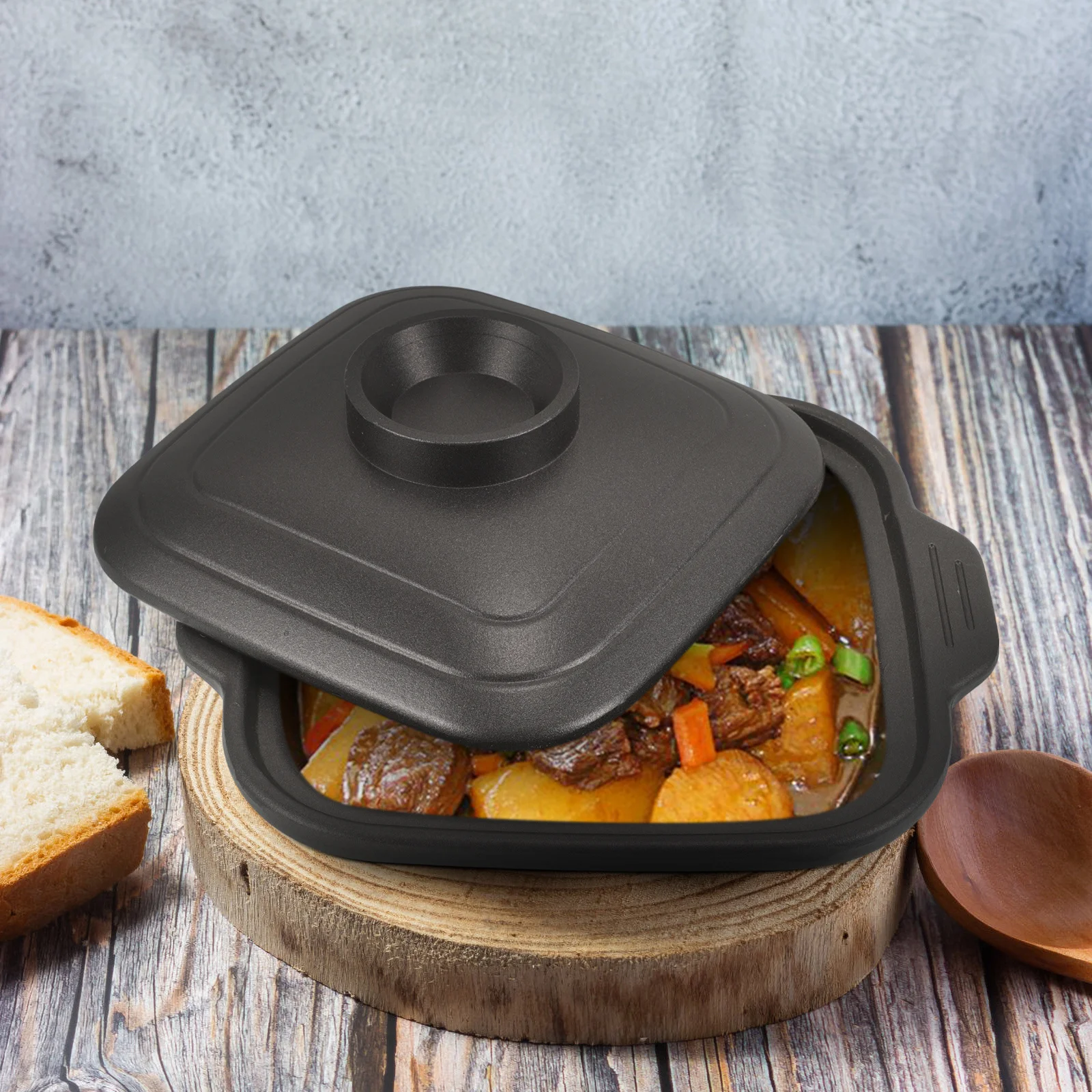 

Stylish Aluminum Alloy Pot Multi- Cooking Pot Long-Lasting Nonstick Surface Easy Pouring Home Kitchenware