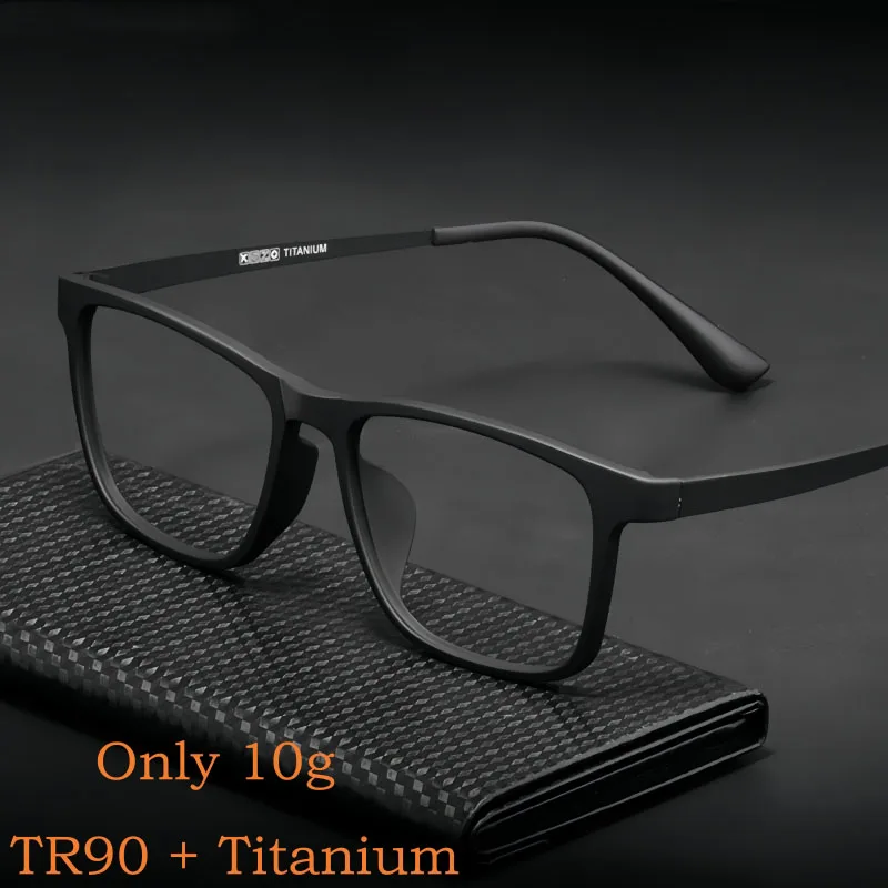 Ultra Light Men's Glasses Frames Square Comfortable Pure Titanium Optical Prescription Reading Big Eyeglasses gafas oculos