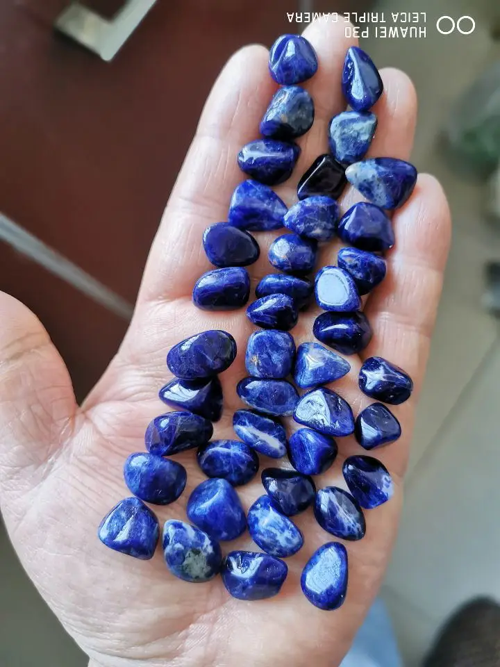 40 SODALITE blue tumbled 50g bulk stones Natural Crystals