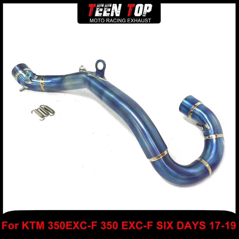 

For KTM 350 EXC-F 350 EXC-F SIX DAYS Exhaust Elbow Front Link Pipe Titanium Alloy 350 EXC-F 2017-2019 Offroad Bike Connect Tube
