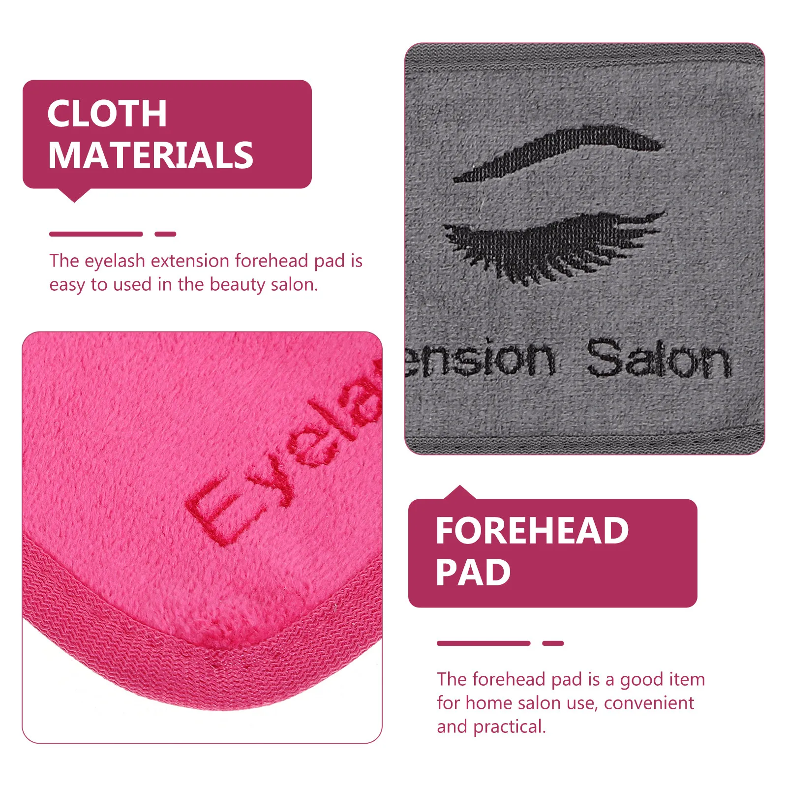 3Pcs Rectangle Eyelash Extension Forehead Pad Ergonomic Design for Stable Head Positioning Lash Grafting Supplies False Lashes