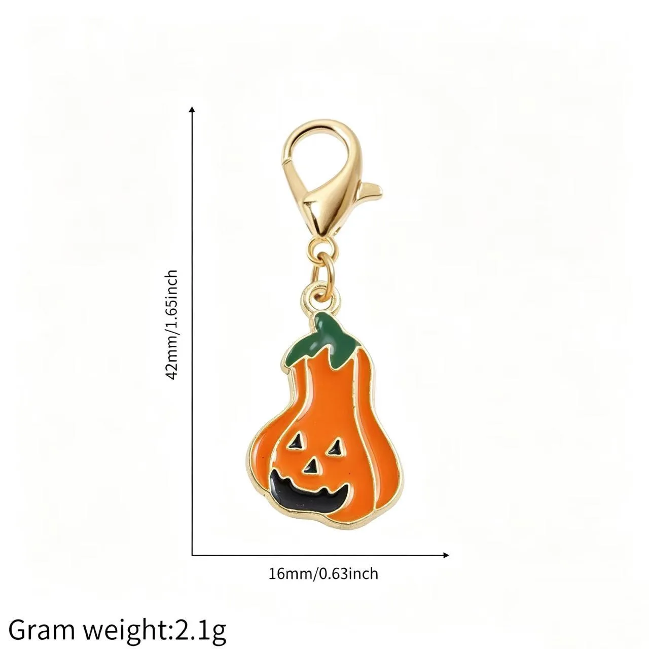 Halloween-Kürbis-Geist-Katzen-Anhänger mit Karabinerverschluss, Legierungs-Emaille-Taschenornament, Unisex-Rucksack-Accessoire, Partygeschenk – Detail 23