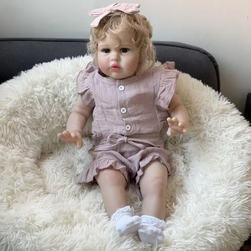24インチ エリー 新生児 リボーンドール 幼児 プリンセス 女の子 リアルなソフトタッチ 3Dスキン 手植えの髪 クリスマスギフト