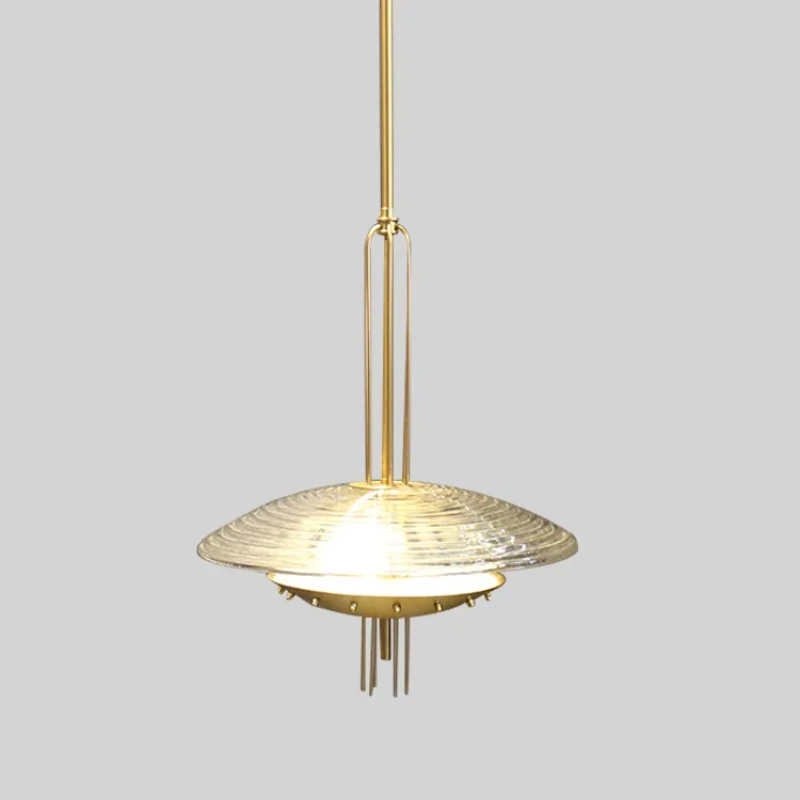 American-style Light Luxury Antique Bronze Water Ripple Concentric Circle Creative Chandelier Bar Corridor Restaurant Chandelier