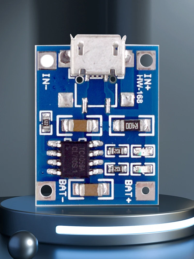 Модуль зарядного устройства для литиевой батареи Micro USB, мини-плата зарядного устройства для батареи 1A DC 4,5-5,5 В со световым индикатором для литиевых батарей