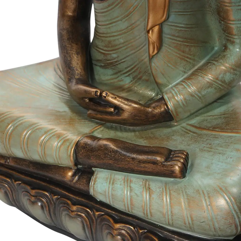 Sitting Buddha Garden Statue Resin Modern Large Decorative Sculpture for Outdoor Zen Spaces