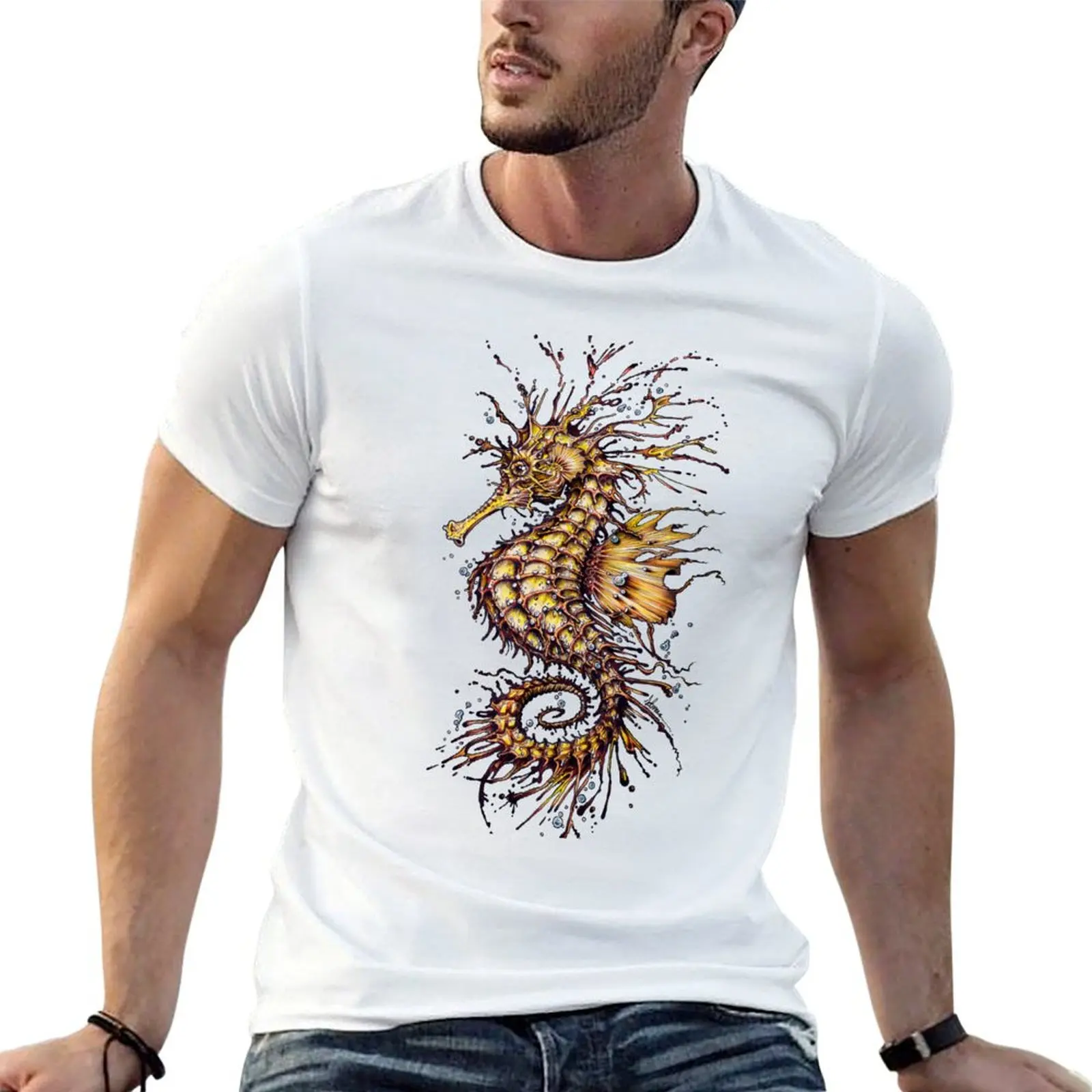 Seahorse T-Shirt Comfort Stretch Tee Shirt