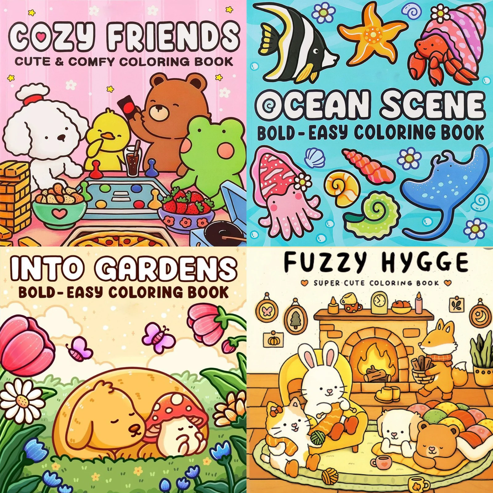 Simpatico libro da colorare comodo (2 pezzi) per il relax degli adolescenti e degli adulti con 24 pennarelli, perfetto regalo di compleanno e Natale di Halloween