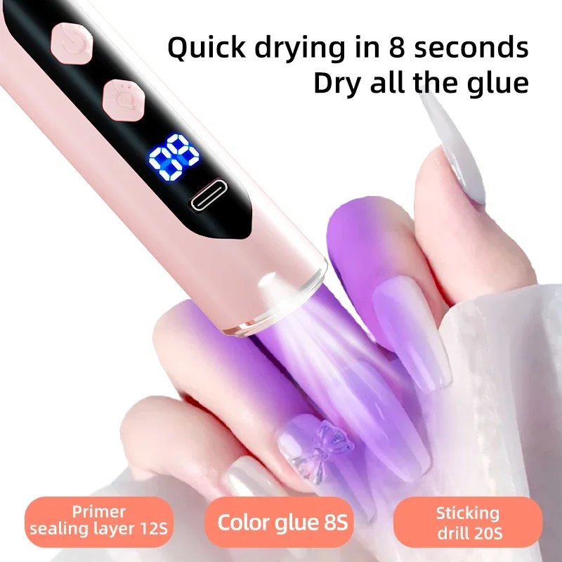 طقم مطحنة الأظافر الكهربائية، طلاء أظافر محمول قابل لإعادة الشحن، قلم طلاء الأظافر والباديكير #5