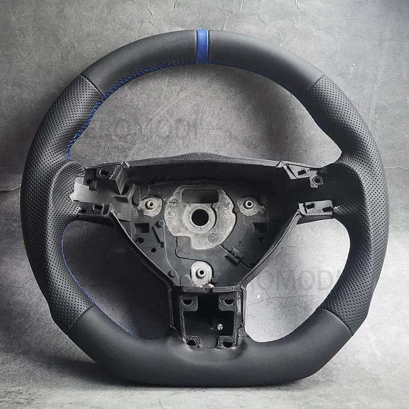 For VAUXHALL OPEL ASTRA H III VXR Flat bottom Leather Steering wheel