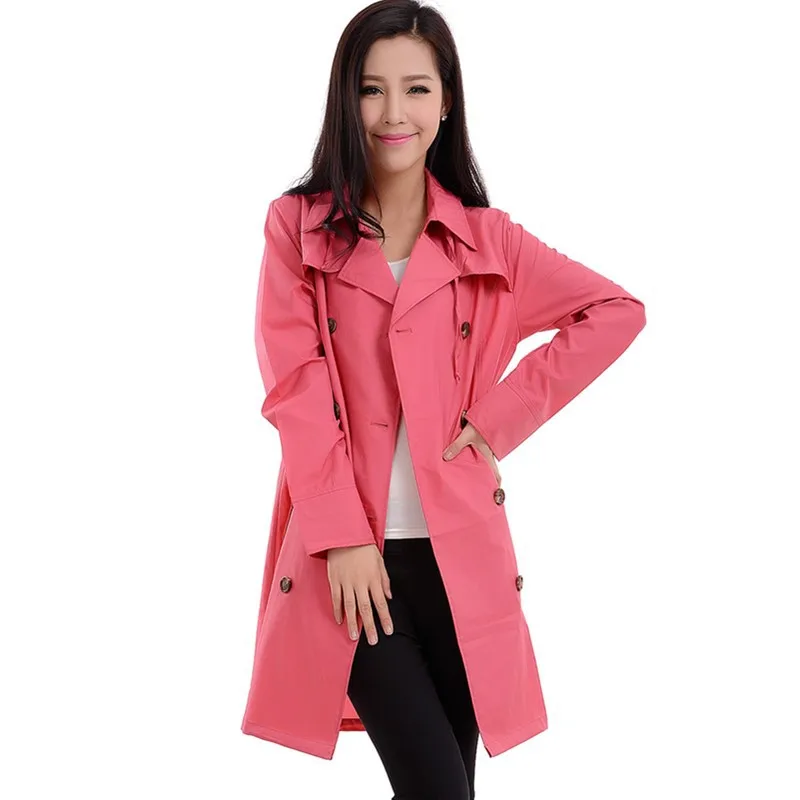 fashion raincoat women's Japan lightweight breathable waterproof jacket Korea foreign trade double-breasted trench coat