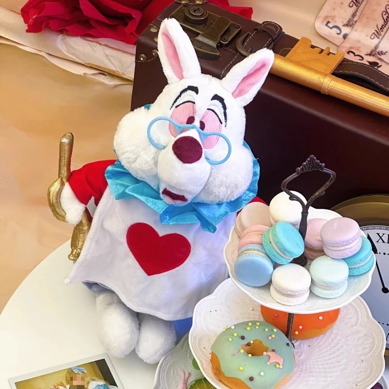 

35 см Алиса в стране чудес Дисней Белый Кролик мультфильм плюшевая игрушка высокого качества мягкая кукла детский подарок на день рождения