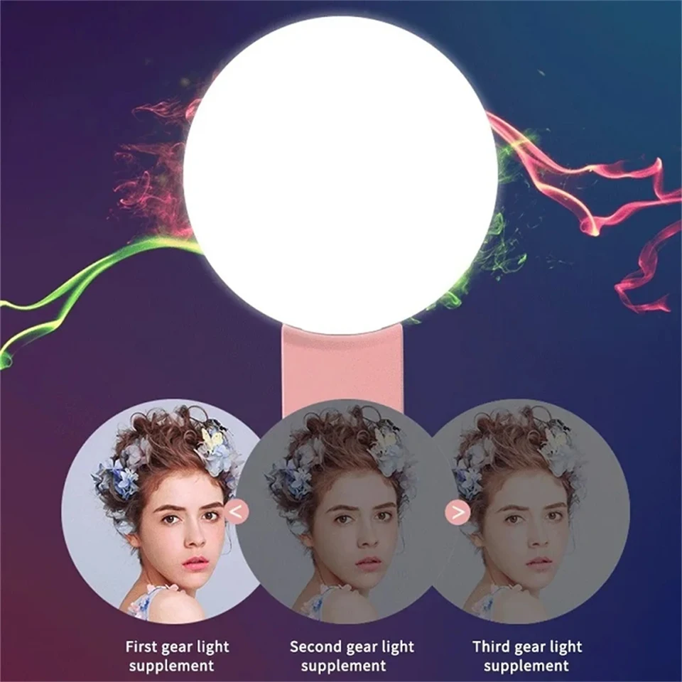 المحمولة LED مصباح الهاتف لايف فيديو الجمال ضوء العالمي الهاتف المحمول صورة شخصية ملء ضوء USB تهمة التصوير كليب مصباح مصمم على شكل حلقة