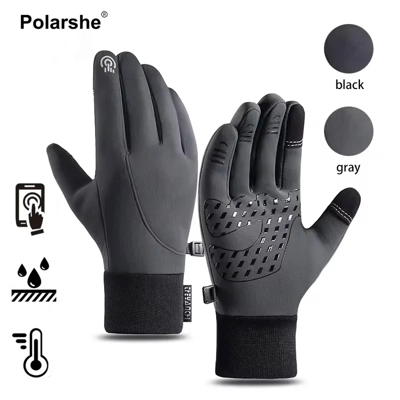 

Waterproof Winter Gloves Men Touchscreen Winter Warm Plus Velvet Ski Gloves Man Touch Cold Sports перчатки зимние мужские