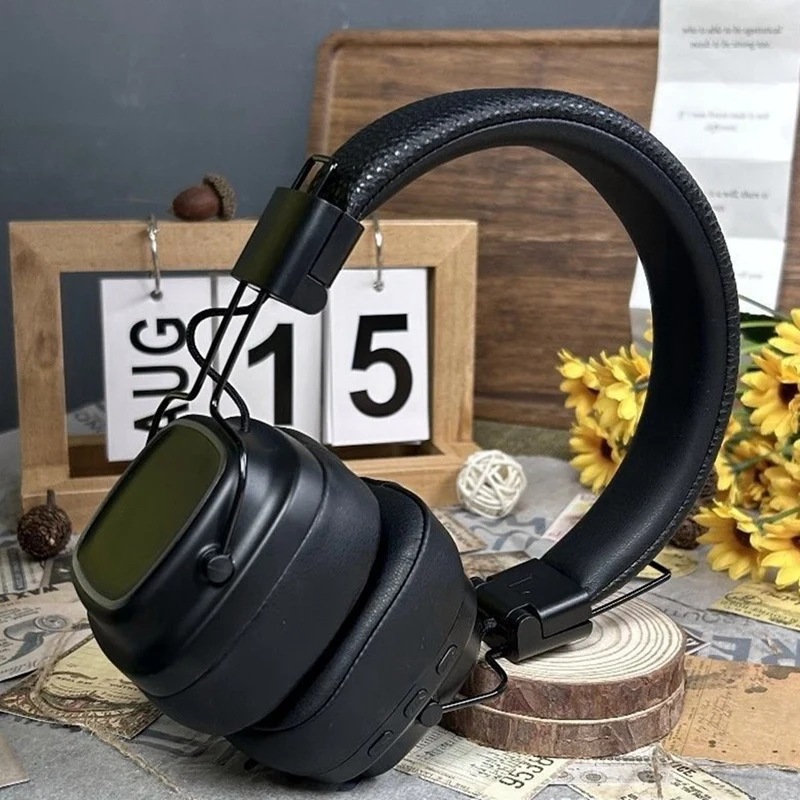 Cuffie per Marshall MAJOR IV cuffie Bluetooth Wireless luminose Heavy Bass microfono multifunzione per cuffie, nero