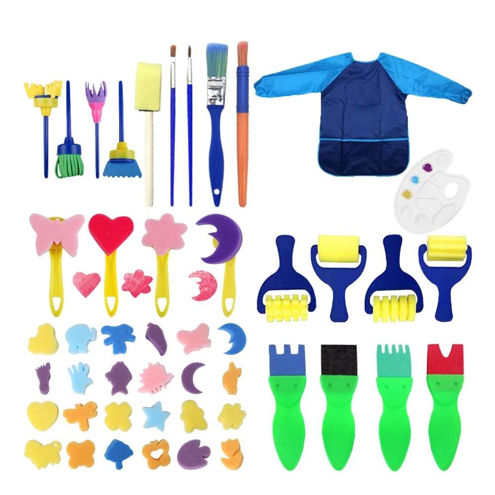 

47 Pcs/1 Painting Seal Set Sponge Brush Tools DIY Picture Supplies Graffiti Child