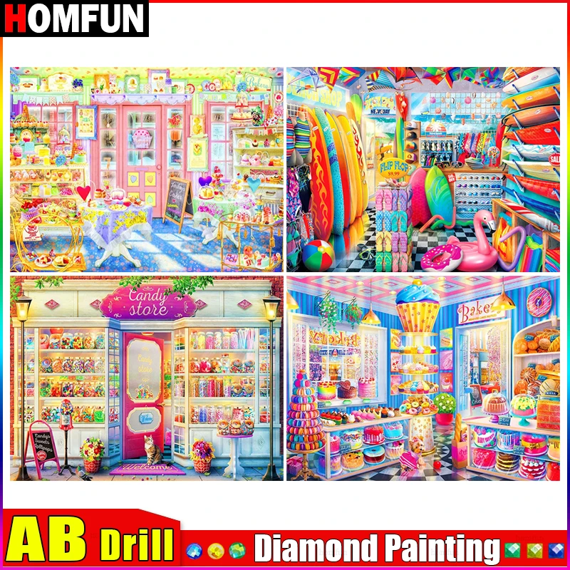 HOMFUN AB 5D Diamond Embroidery Needlework Kit \