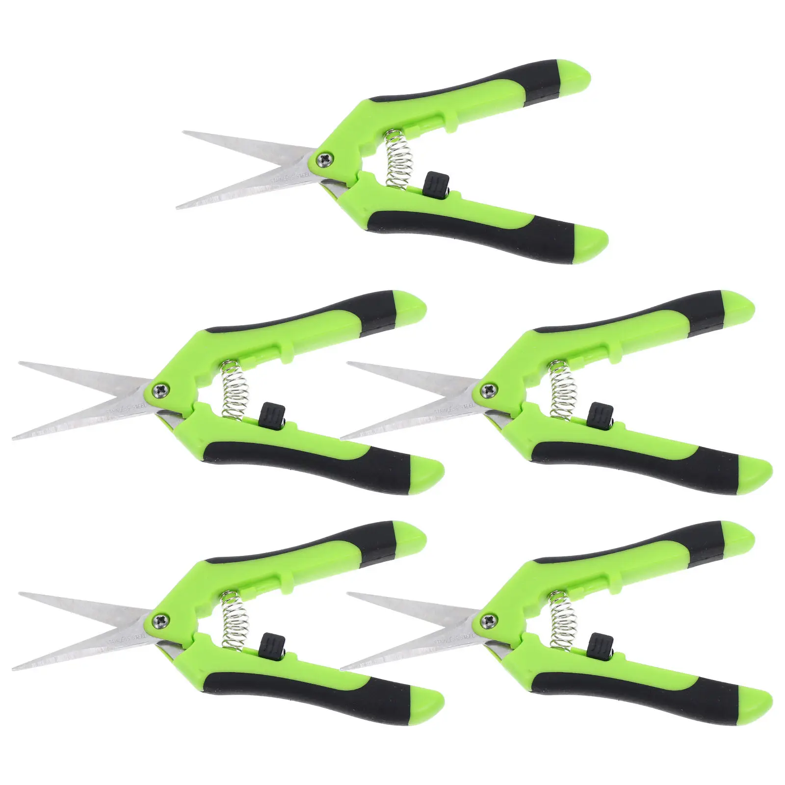 

5Pcs Garden Pruning Shears Plastic Handle Compact Size Easy Operate Labor Saving Gardening Tool Trimming Branches Hedges Small