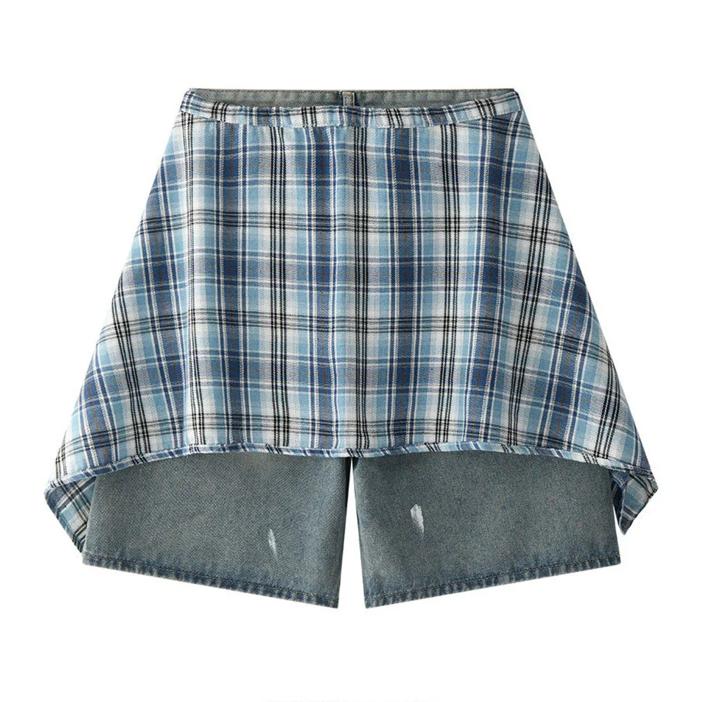 New Vintage Style Woman Denim Shorts Niche Design Summer High Waist Loose Version Casual Style Trendy Streetwear Hot Pants