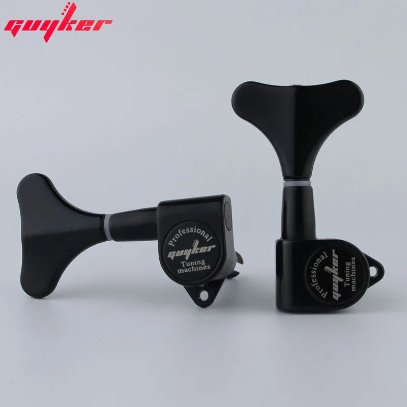 GUYKER Headstock Sealed Bass Tuners Machine Heads Black