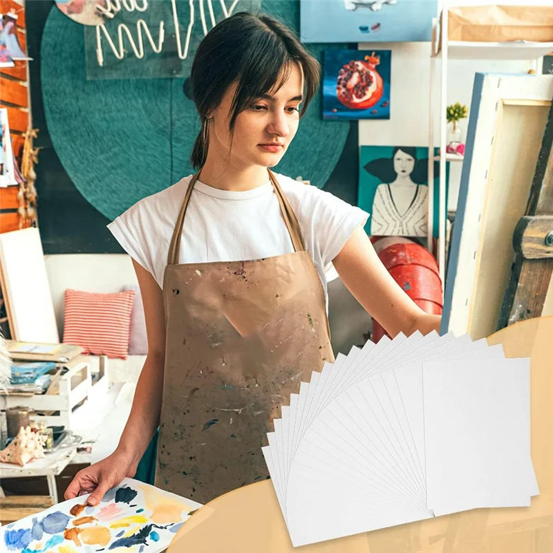 

60 Sheets Acid-Free Bulk White Paper Cold Press 50% Cotton 140Lb /300Gsm (7.68 X 5.31 Inch)