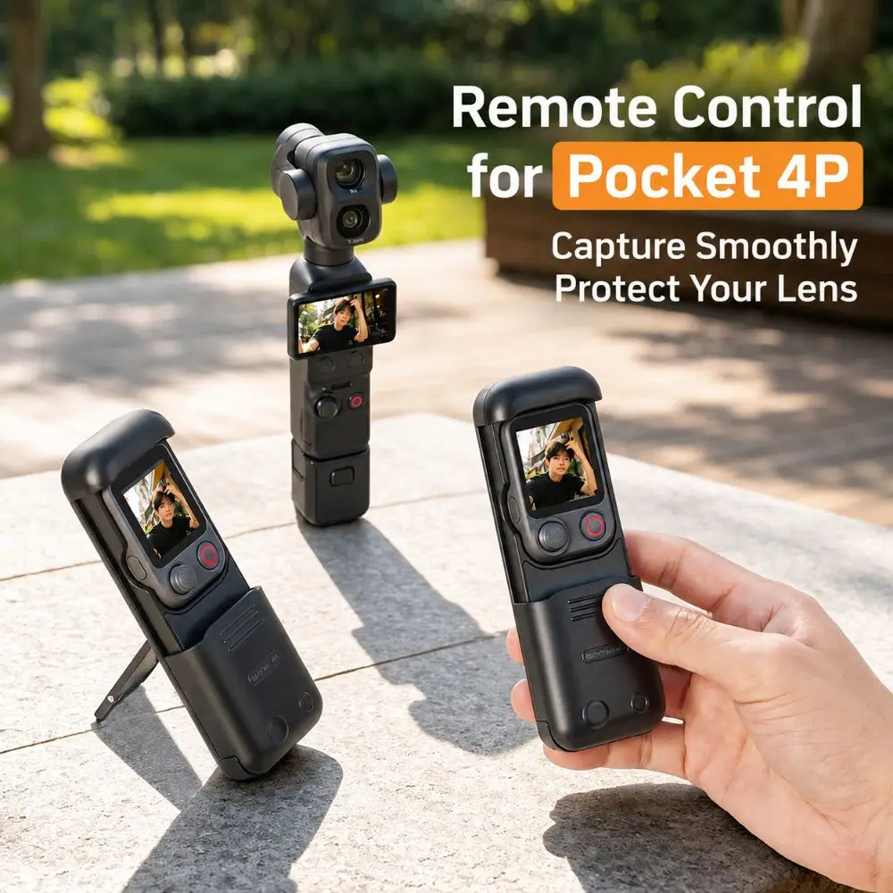 Sliding Remote Control Protective Case Snap-On Shockproof FrameTap Case Portable Plastic Viewfinder Cover for Osmo Pocket 4P