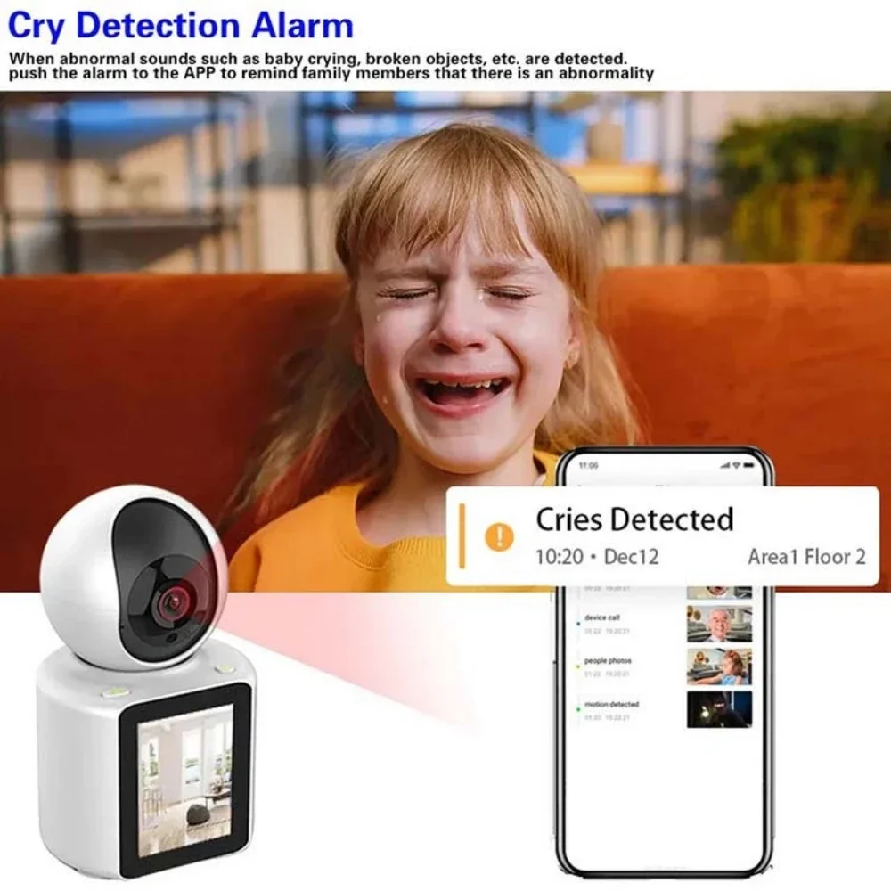 2MP WIFI IP Camera Auto Tracking One Click Video Call with Screen Indoor Baby Monitor CCTV Surveillance Cameras