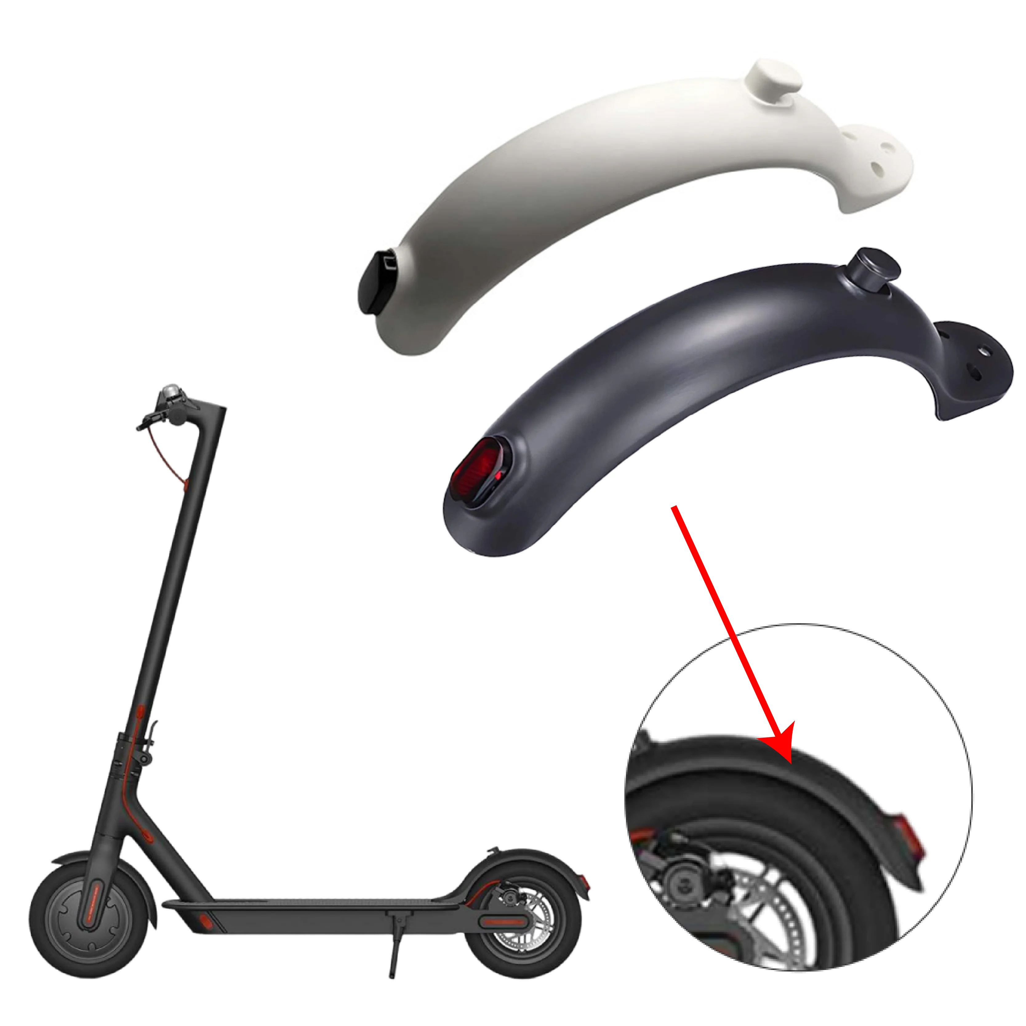 Electric Scooter Front Rear Fender Wheel Fender Mudguard For Xiaomi M365 Pro Pro2 1S Mi3 Scooter Replacement Accessories Parts