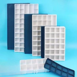 12/24/36/48 Small Grid Soft Cover Pigment Box Anti Drop Student Art Painting Watercolor Acrylic Sealed Color Mixing Box
