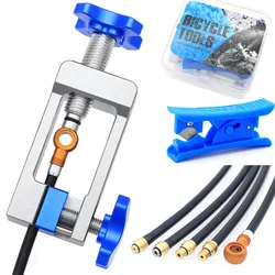 Universal Bicycle Oil Needle Installation Tool MTB Bike Hydraulic Hose Needle Driver Cutter T Head Connector Insert Install Tool