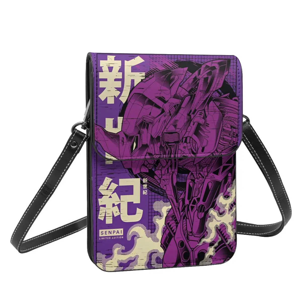 Anime Manga Shoulder Bag E-Evangelioned Aesthetic Leather Work Mobile Phone Bag Woman Gift Bags