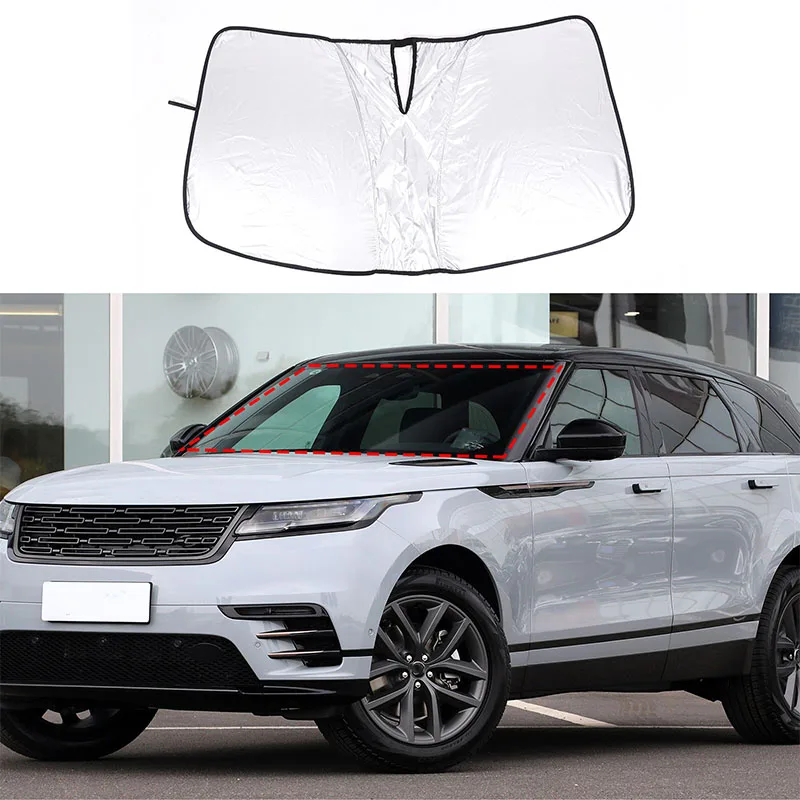 For Land Rover Range Rover Velar 2024 Car Front Windshield Sun Protection Parasol Silver Tape Car Accessories 1 Pcs