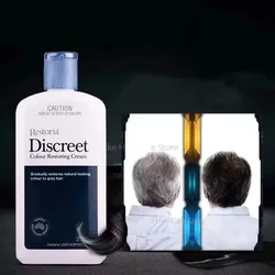 샴푸 1 Pcs Original Restoria Discreet Colour Restoring Cream Lotion Hair Care 250ml Reduce Grey Hair for Men and Women