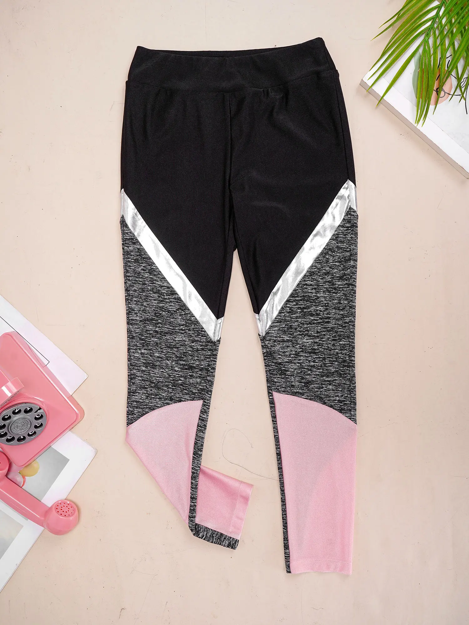 Sport sets for Kids Girls Yoga Tracksuits Sleeveless U Neck Crop Top with Leggings Pants Set for Fitness Gym Workout Sportswear