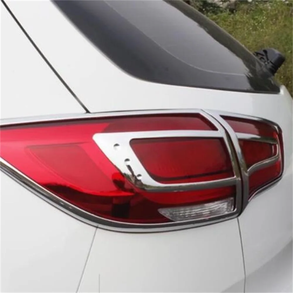 

For KIA Sportage R 2011 2012 2013 2014 2015 Silver ABS Chrome Stickers Rear Tail Lights Lamps Covers Trims Auto Car Accessories